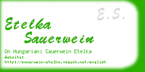 etelka sauerwein business card